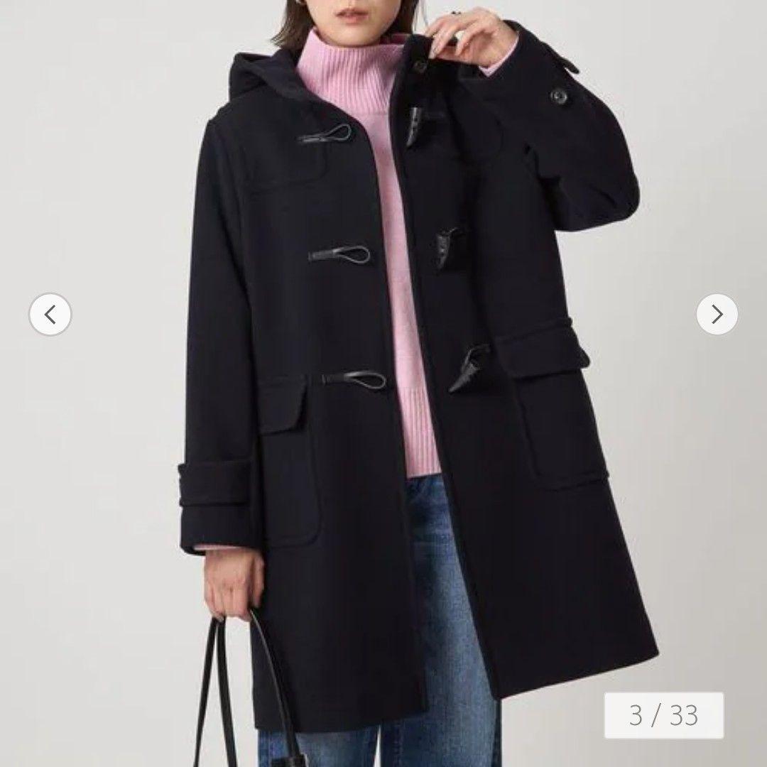 専用グリーンレーベルリラクシング ダッフルコートアウターXLネイビー大きいサイズ