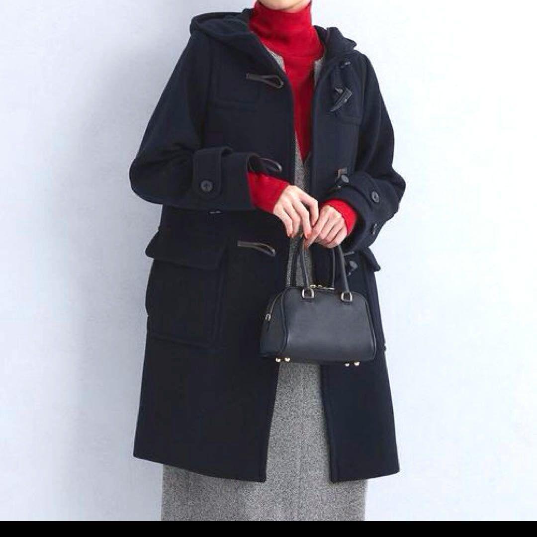 専用グリーンレーベルリラクシング ダッフルコートアウターXLネイビー大きいサイズ