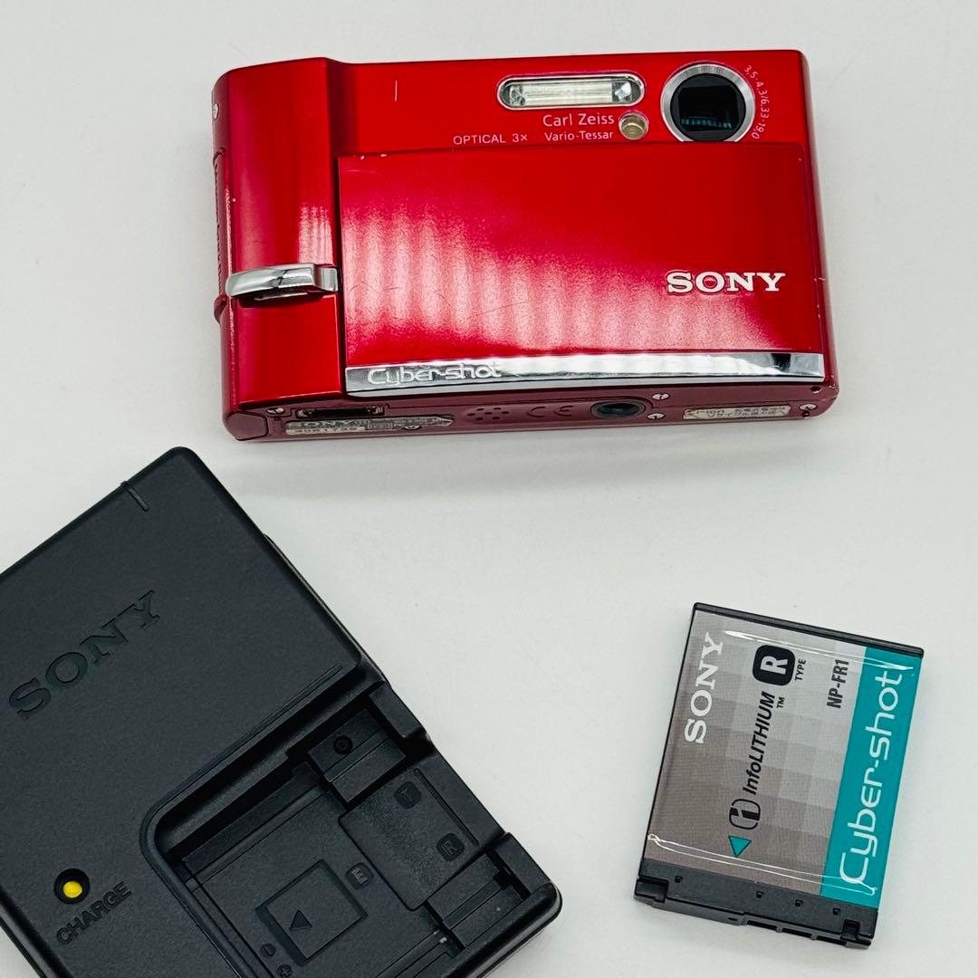 【希少・動作確認済】SONY Cyber−Shot T DSC-T50 レッド