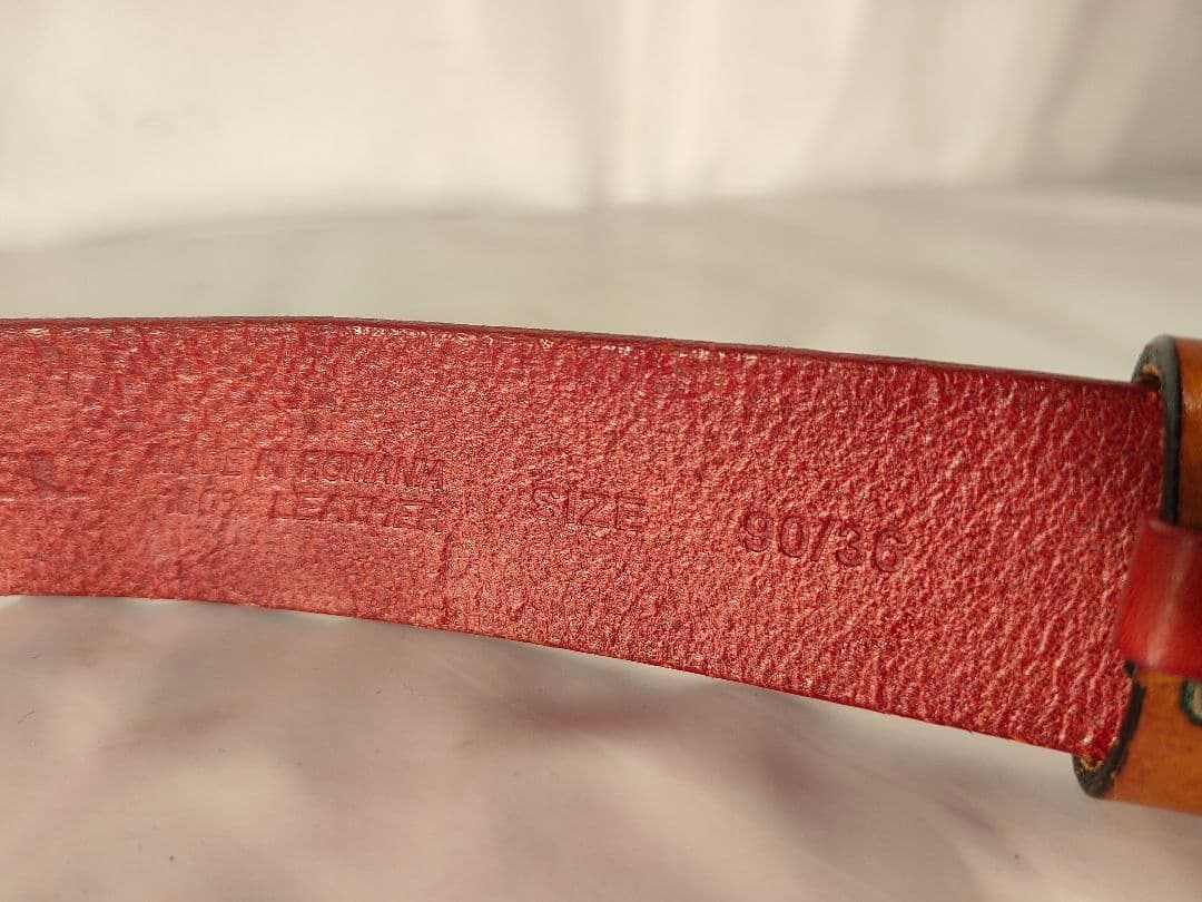 【ヴィンテージ】DIESEL ディーゼル　高級ドレスベルト　極艶本革真鍮　正規品