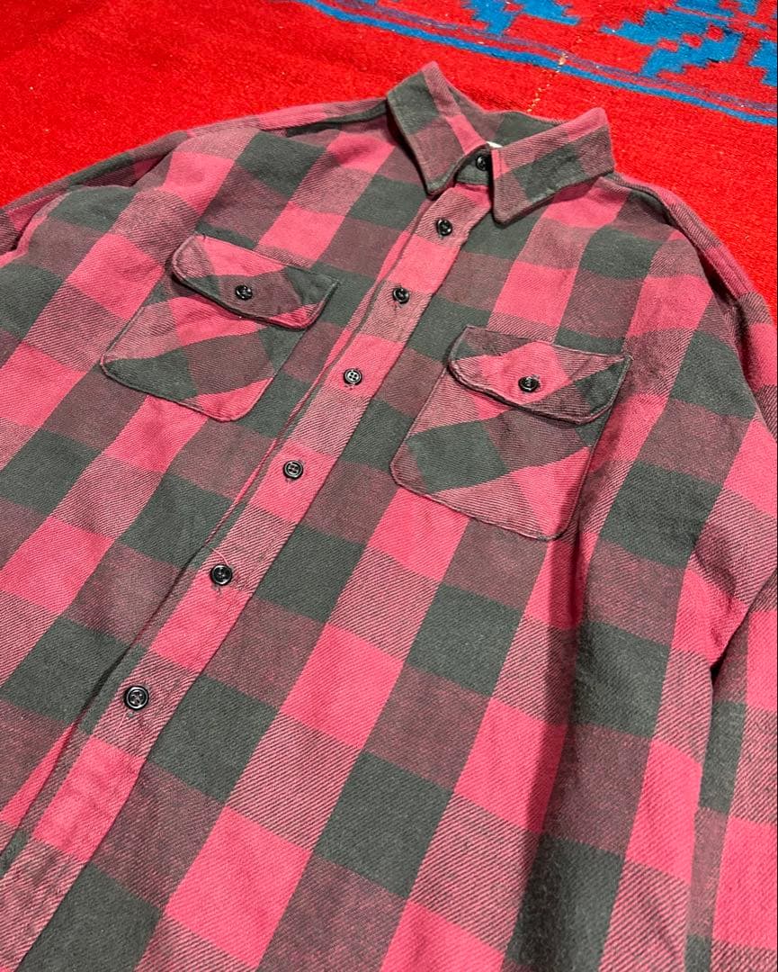 70s~80s “FIVE BROTHER” Flannel shirt