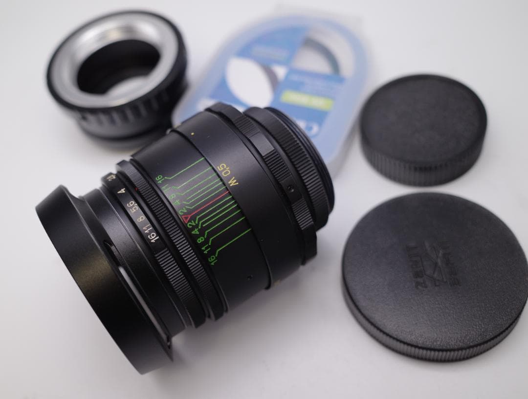 12　未使用　ぐるぐるボケレンズ　ヘリオス　44-2　M42アダプター付