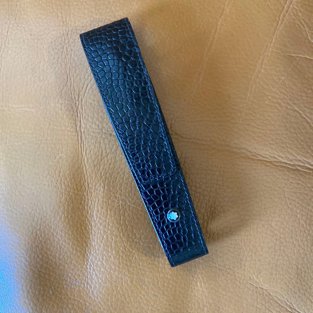 【希少】モンブラン カーフレザー クロコ型押しペンケース