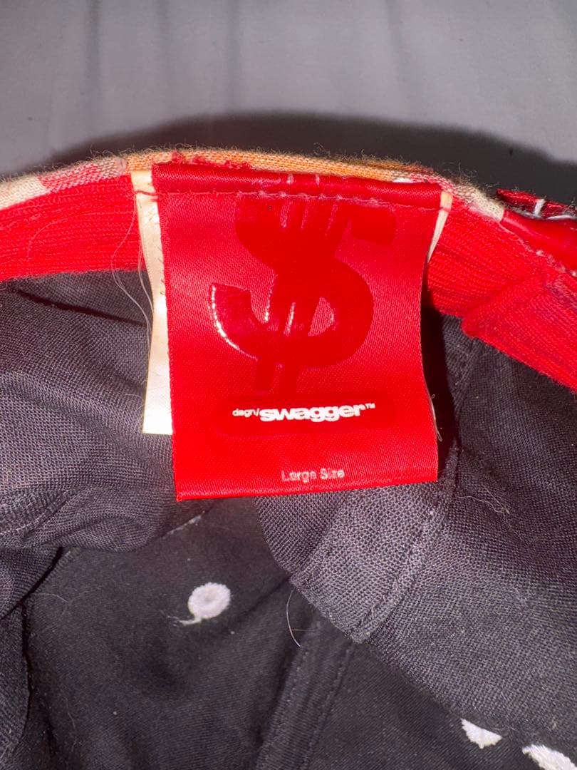 帽子 swagger archive check pattern panel cap