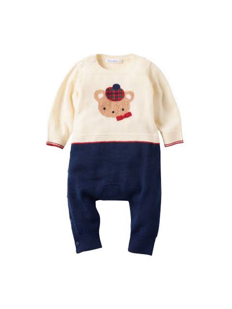 M*︎様 美品 ファミリア　ニットカバーオール　ロンパース　70cm