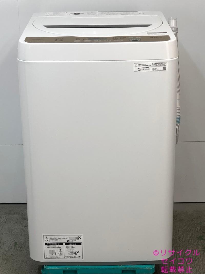 【中古】シャープ洗濯機 6kg 2023年式2601251553