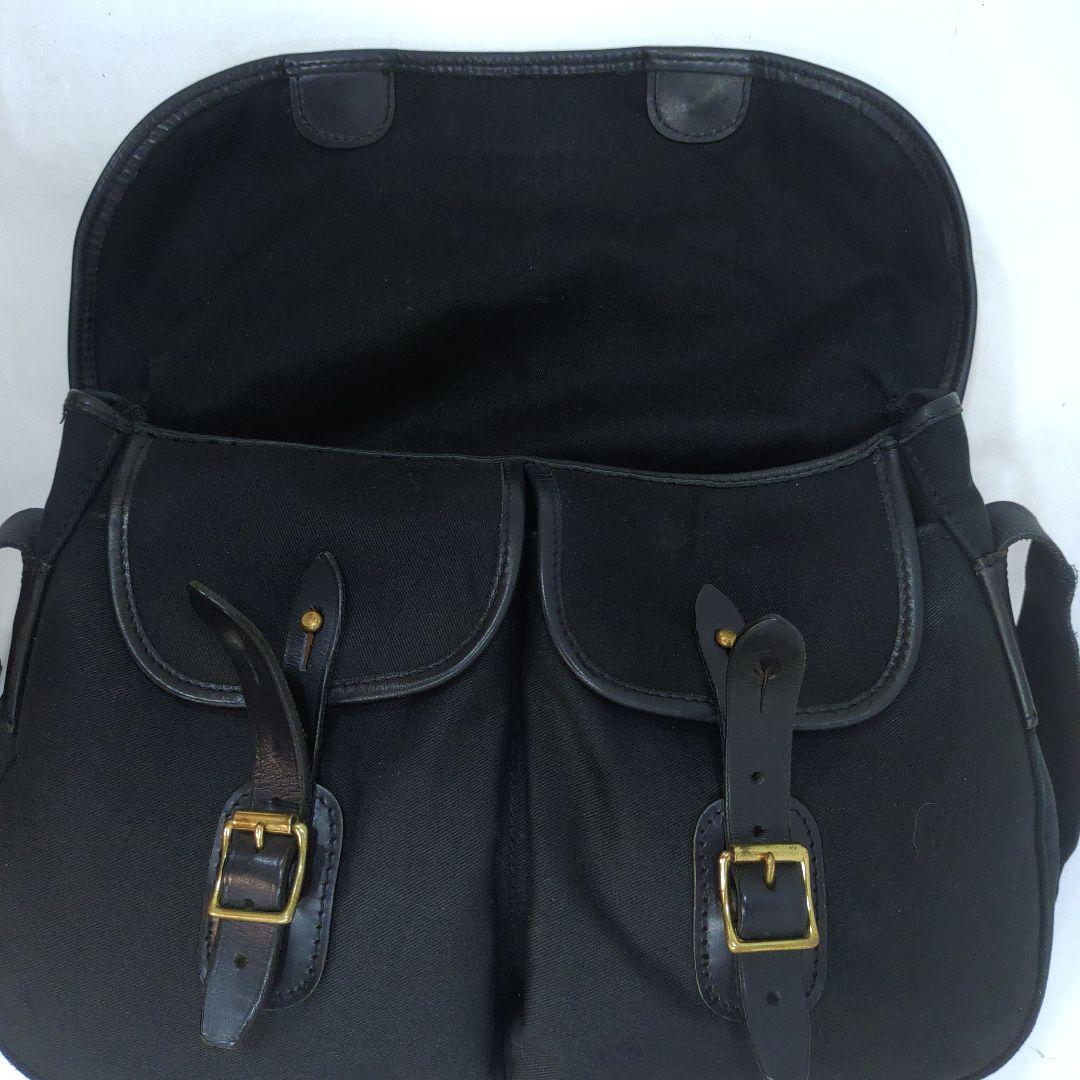 ブレディ アリエルトラウト ラージ メッセンジャーバッグ レザー×キャンバス 黒