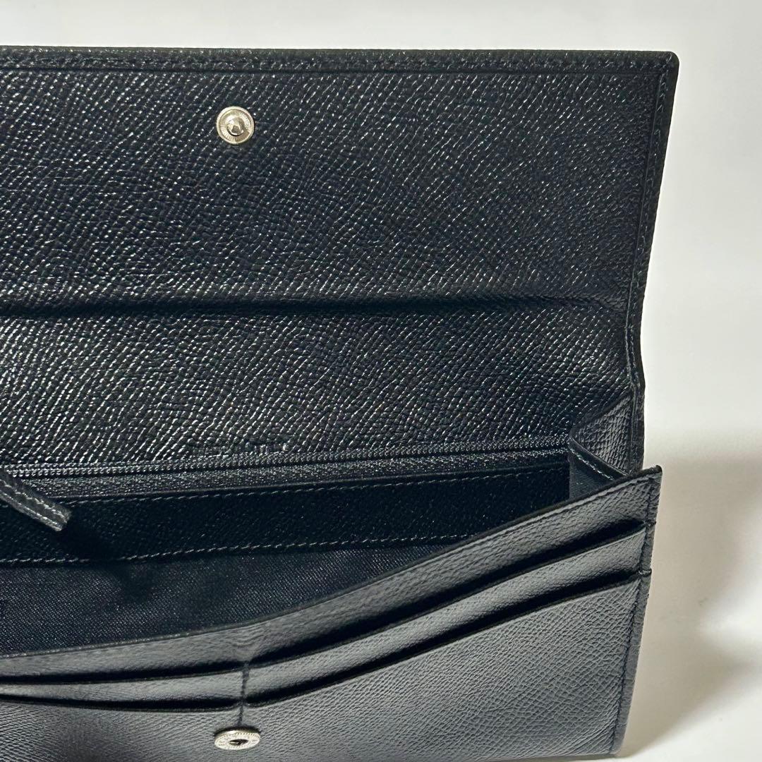 BVLGARI ブルガリ レザー 二つ折り 長財布 レディース メンズ ブラック