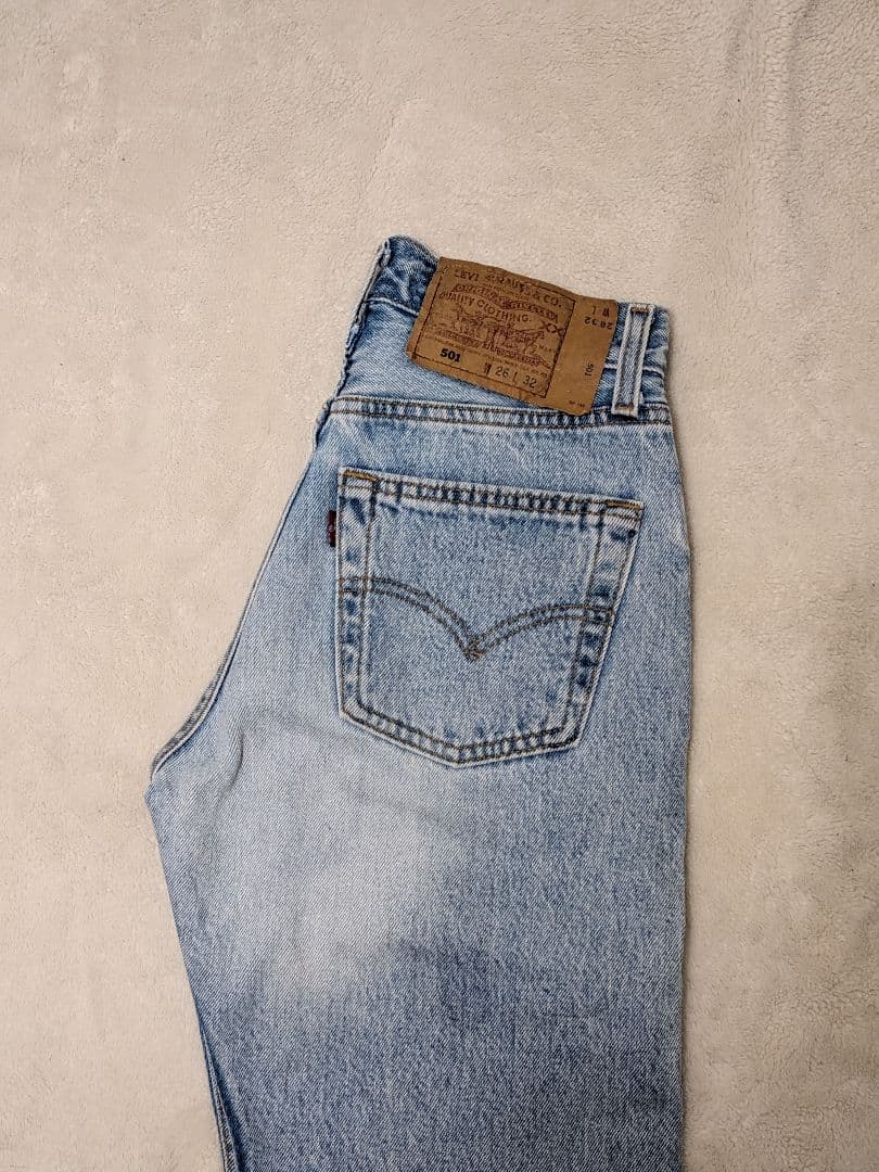 Levi's 501 ストレートデニム 26x32 ライトブルー デッドストック