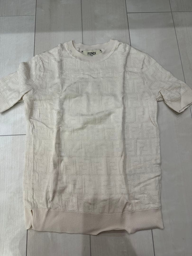 FENDI 半袖ニット 36 ホワイト　サマーニット