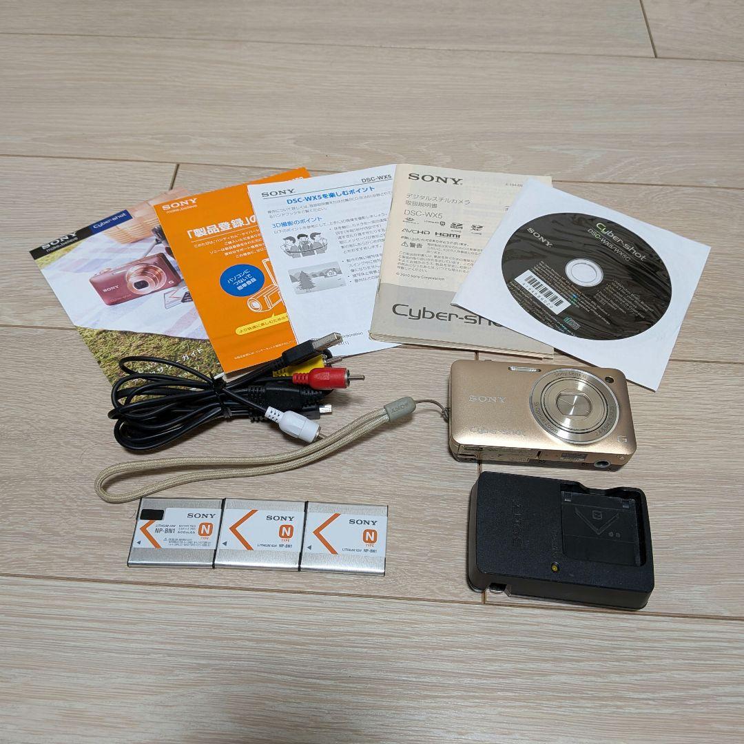 【良品Cyber-shot】SONY DSC-WX5 付属品ありバッテリー3個