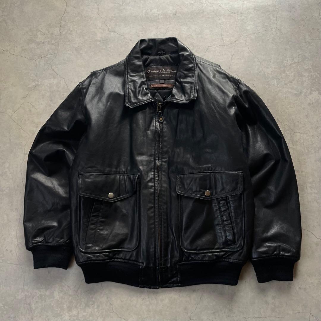 A-2 レザージャケット フライトジャケット 黒