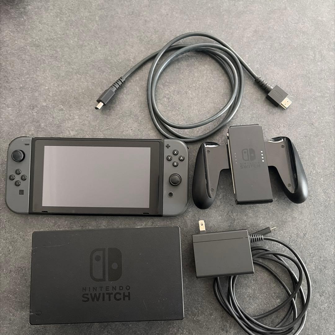 Nintendo Switch 本体 グレー 付属品あり 箱無し
