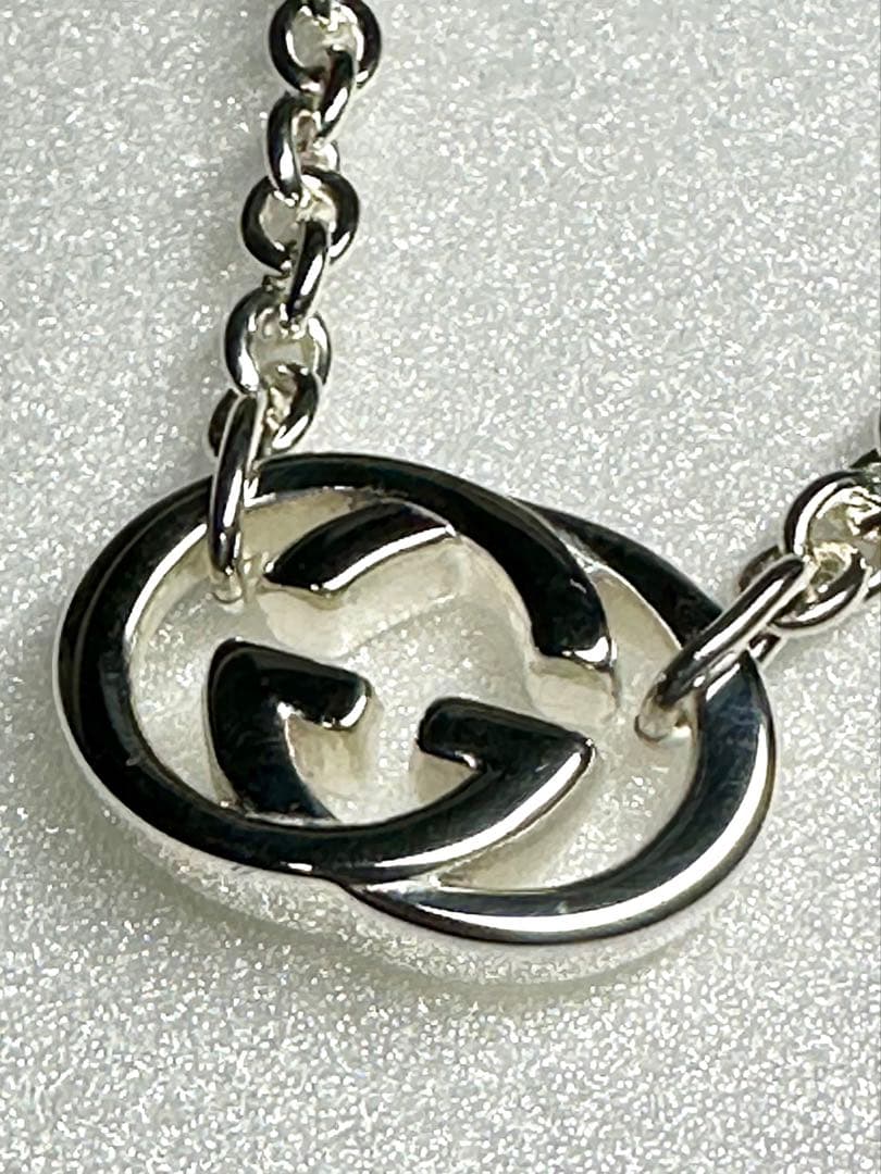 GUCCI シルバー925 ダブルGロゴ ネックレス