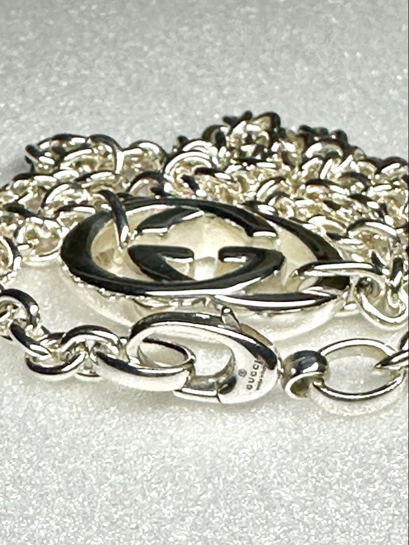 GUCCI シルバー925 ダブルGロゴ ネックレス