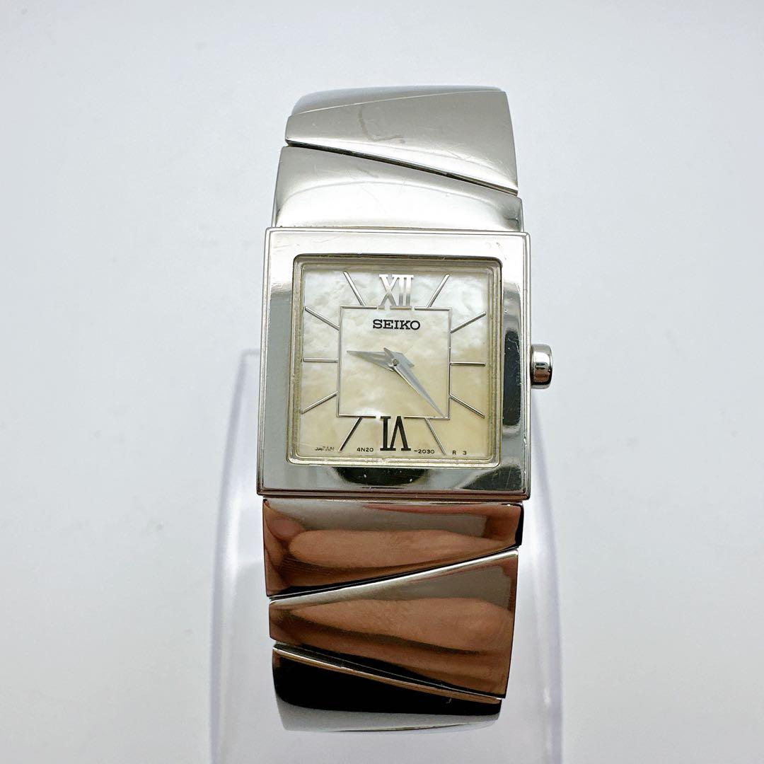 美品 稼動品 SEIKO セイコー レディース腕時計 シェル文字盤 シルバー
