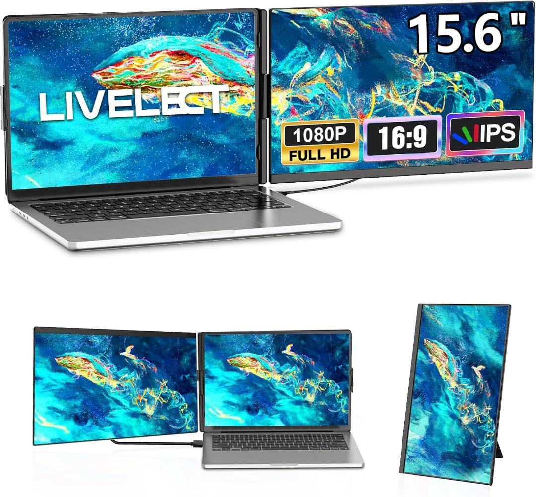 モバイルモニター 15.6インチ セカンド デュアルディスプレイ 着脱式 ノート