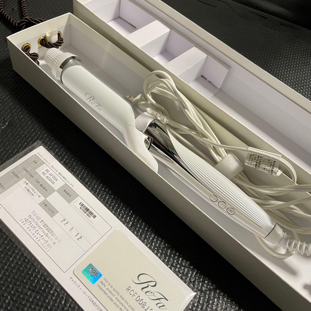 【美品】ReFa カールヘアアイロン RE-AF00A ホワイト32ミリ