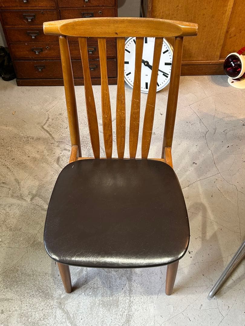 貴重!! 60s 70s ビンテージ 飛騨家具 日進木工　ウッドチェア ②