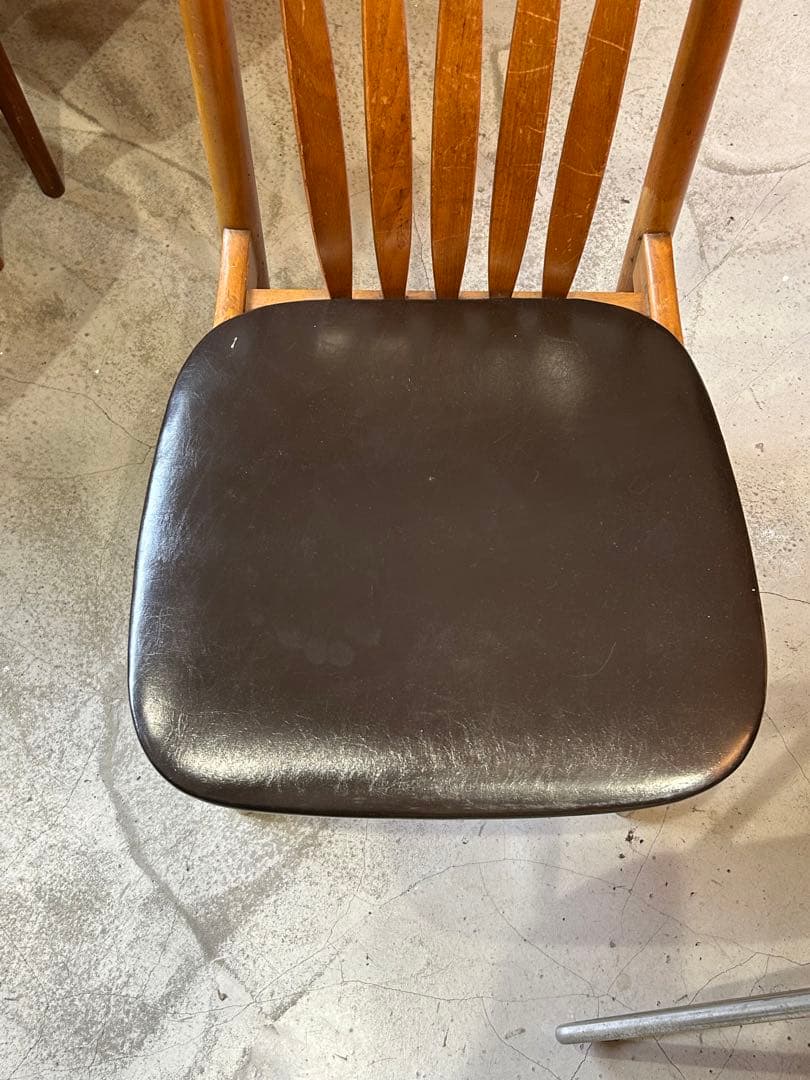 貴重!! 60s 70s ビンテージ 飛騨家具 日進木工　ウッドチェア ②