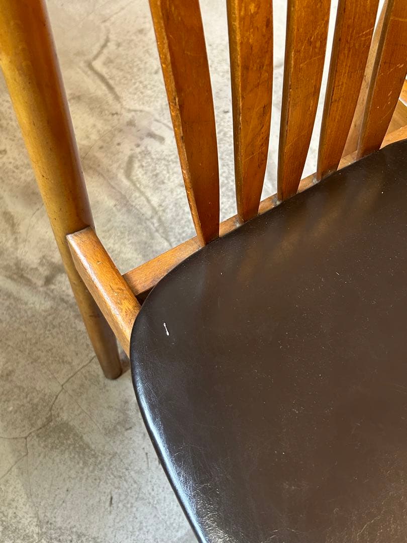 貴重!! 60s 70s ビンテージ 飛騨家具 日進木工　ウッドチェア ②