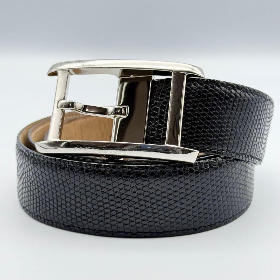 ✨良品✨カルティエ ベルト タンク 純正革 メンズ ビジネス シルバー金具