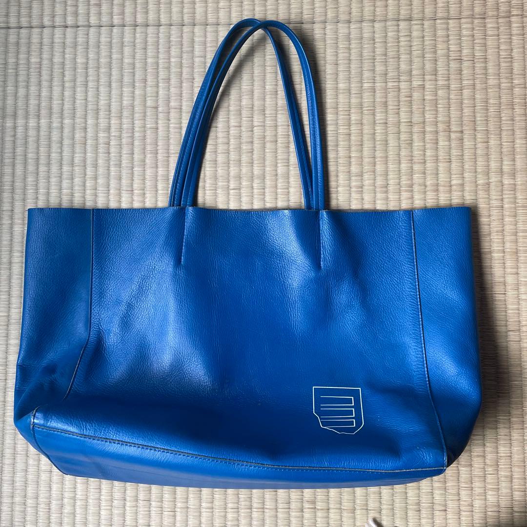 CACUMA本革レザーバッグターコイズブルーA4収納可