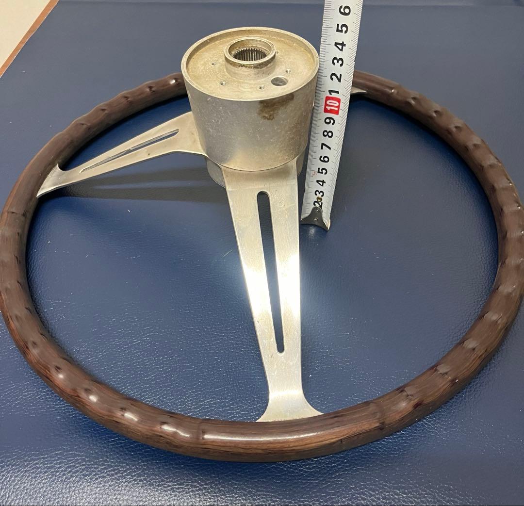 希少 VW フォルクスワーゲンウッドステアリング40cmウォルフスブルク 当時物