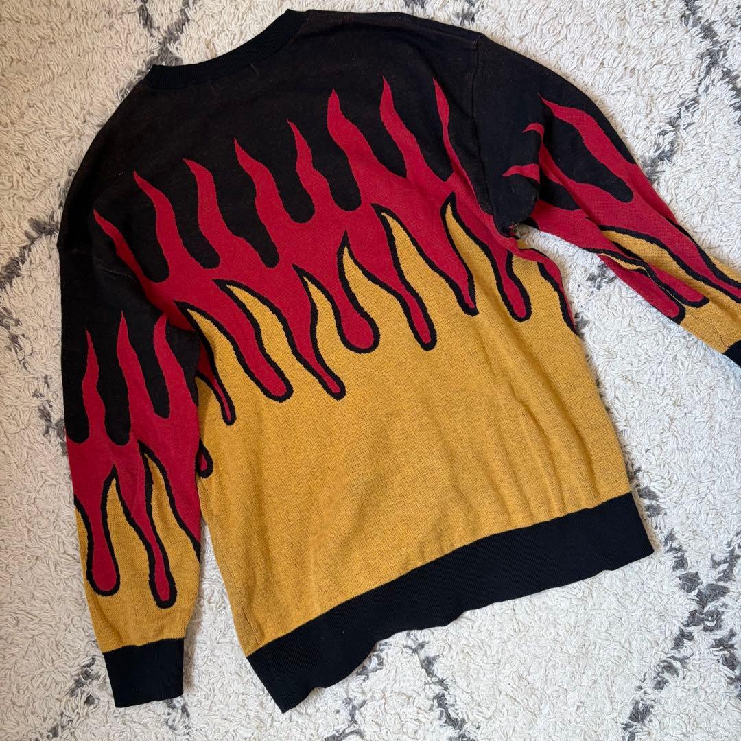 HYSTERIC GLAMOUR FIRE BEARジャカード セーター