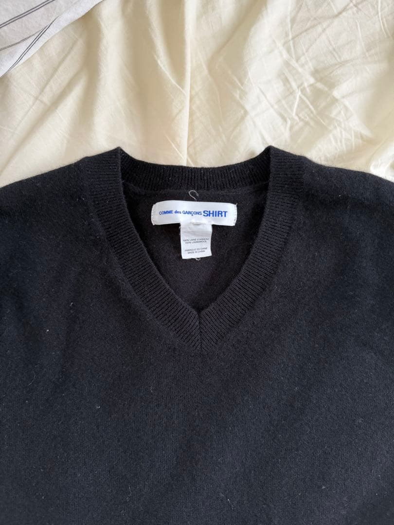 コムデギャルソン comme des garcons ブラック Vネックセーター