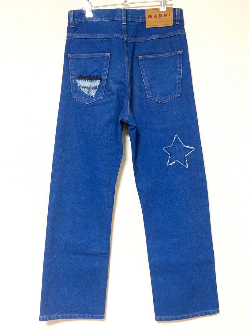 マルニ　モヘア　パッチワーク　デニム　ジーパン　パンツ　インディゴ　メンズ　28