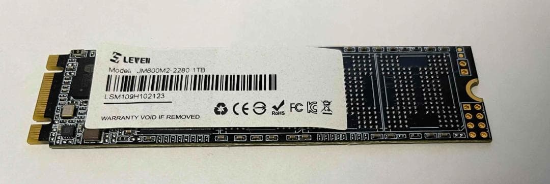 LEVEN m.2 SATA NGFF SSD 1TB 使用時間806時間