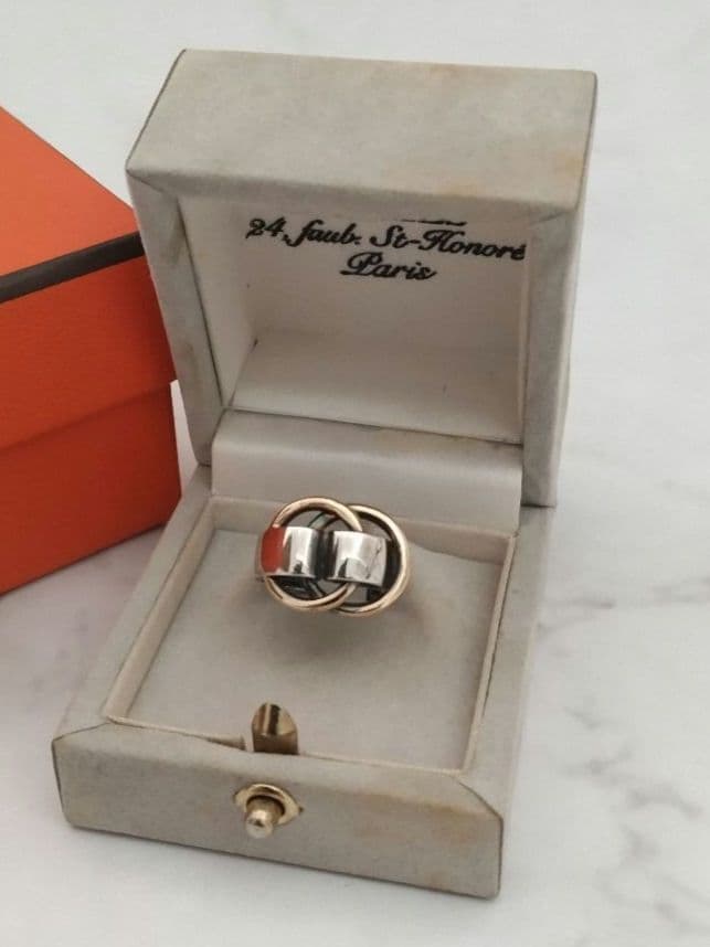 HERMES エルメス ドゥザノー コンビ リング 9号