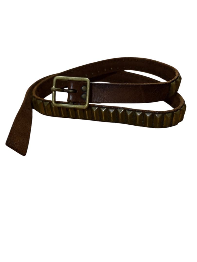 アンダーカバー　2006SS T期　スタッズベルト　茶