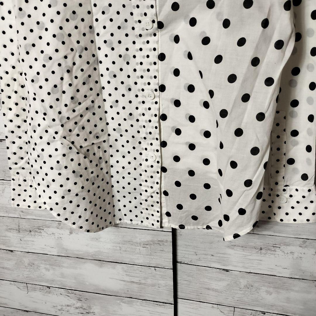 ワイズ ヨウジヤマモト ドッキングシャツ ブラウス ドット柄 コットン 綿