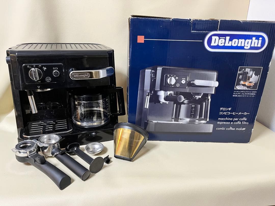 美品 デロンギ コンビコーヒーメーカー BCO410J-B 一台三役エスプレッソ