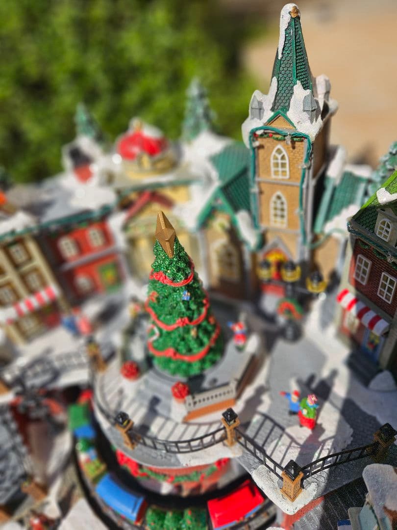 希少　クリスマス　ジオラマ　オブジェ　イルミネーション　クリスマスソング