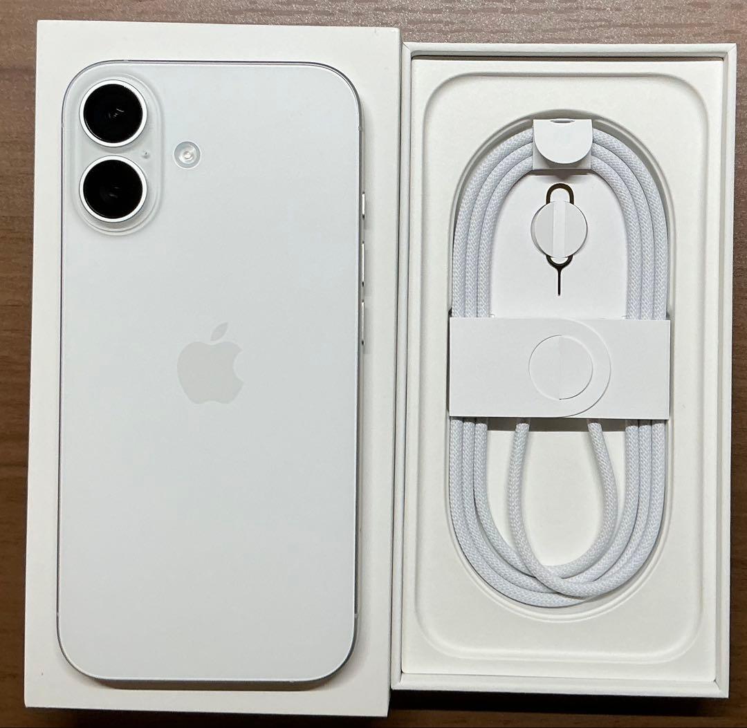【超美品】iPhone16 128GB ホワイト　バッテリー100%