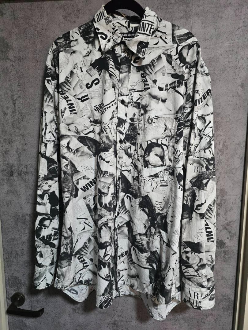 BALENCIAGA メンズ オーバーサイズ 長袖 シャツ 38 バレンシアガ