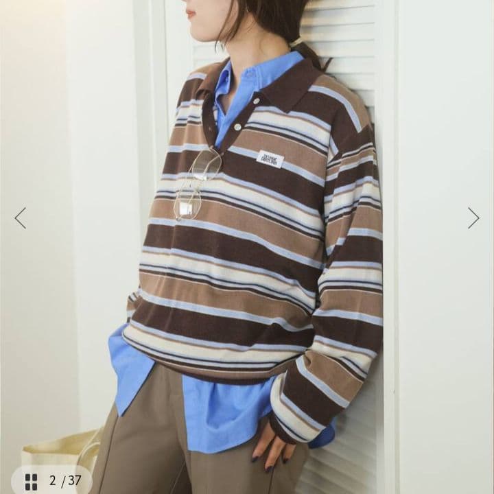 未使用　SLOBE IENA　LOUNA SLOBE　別注 ニットポロ　スローブ