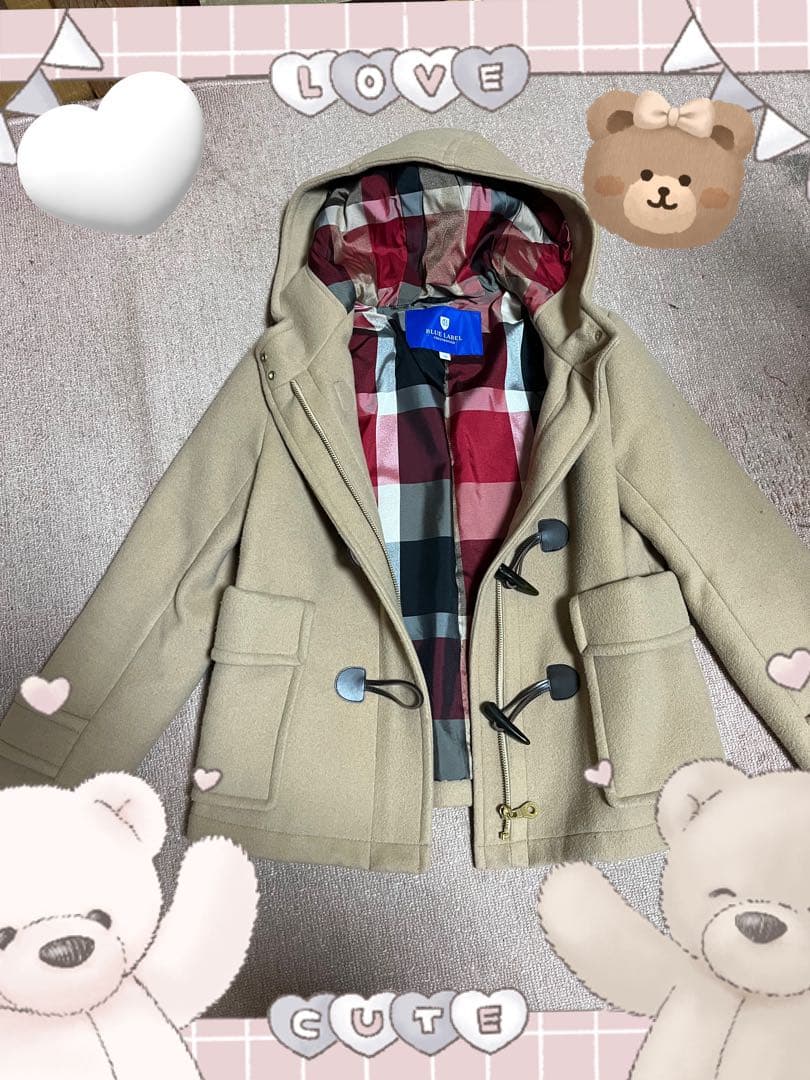 ♥ブルーレーベルクレストブリッジ♥ショートダッフルコート♥３６ベージュ♡♡