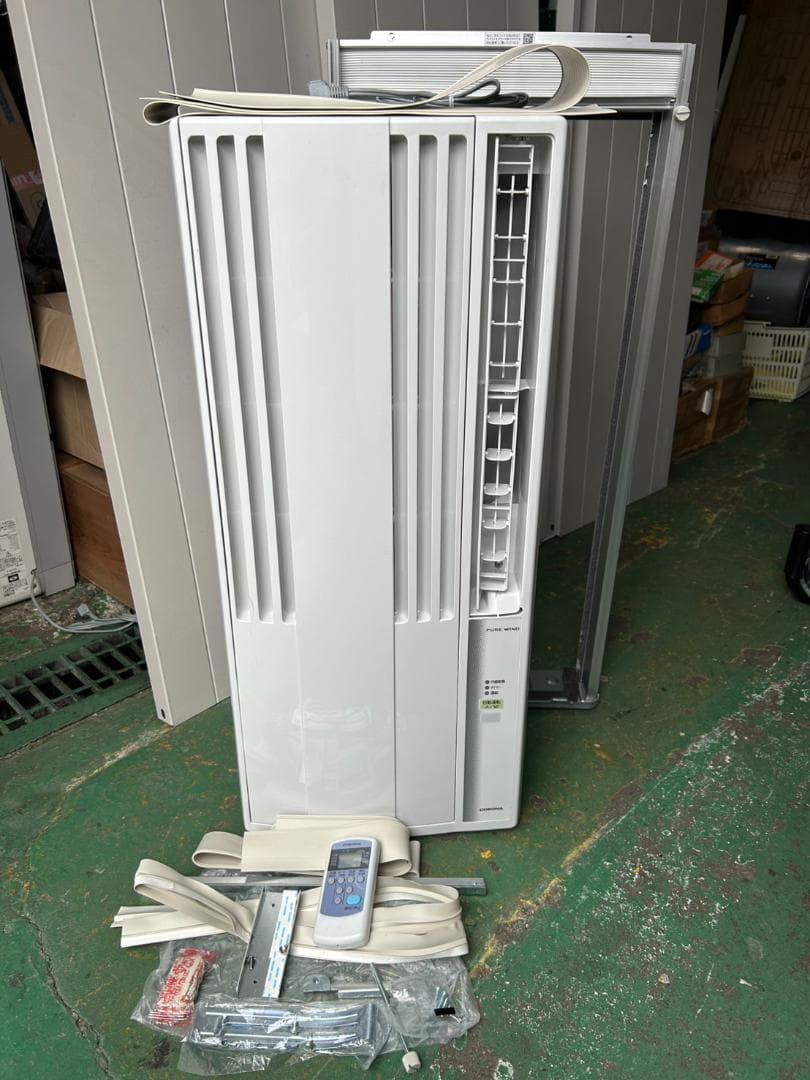 25年 超美品 コロナ 窓用エアコン CW-1625R 枠 リモコン付き/バ2