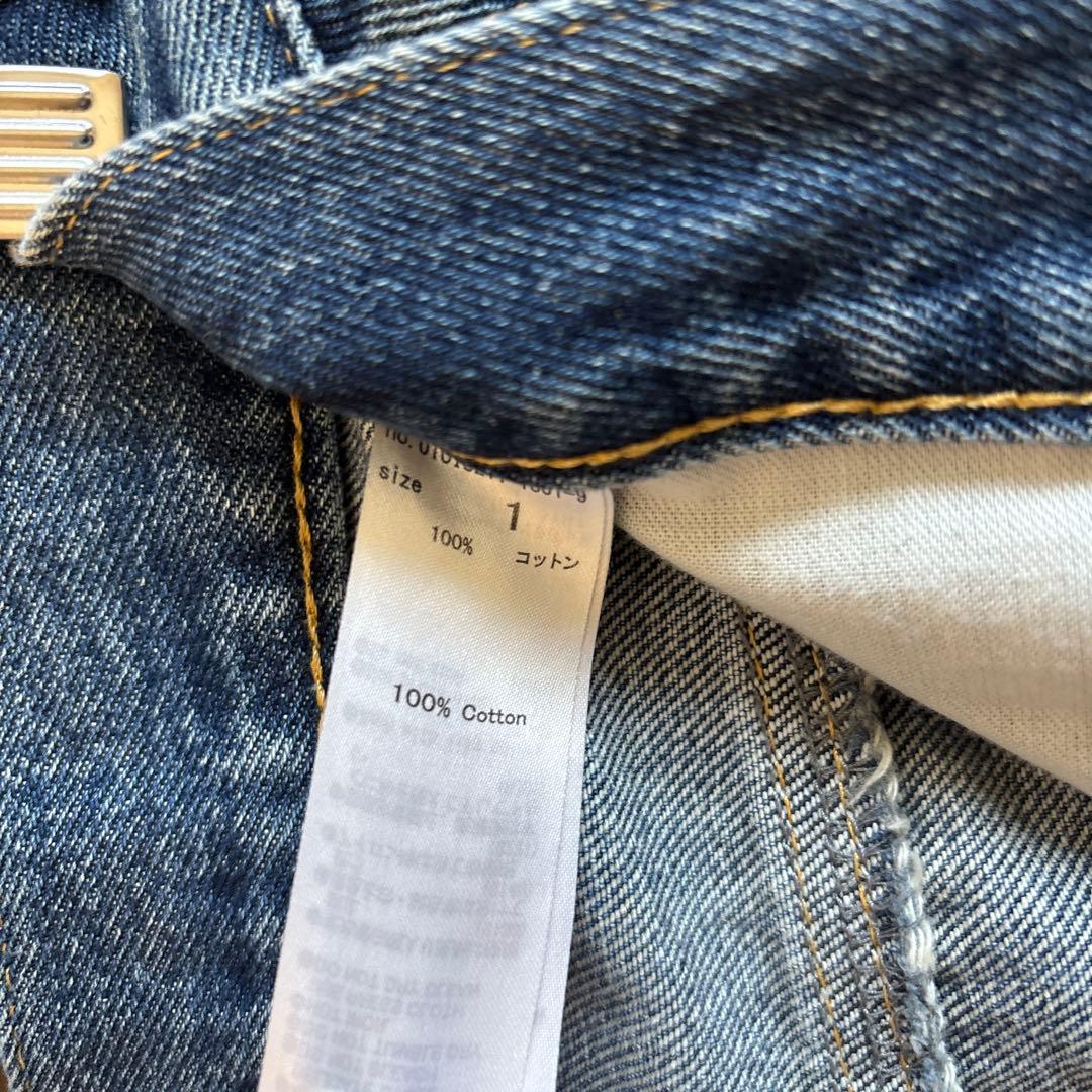 MOUSSY CROSS WAIST WIDE ストレート デニムパンツ