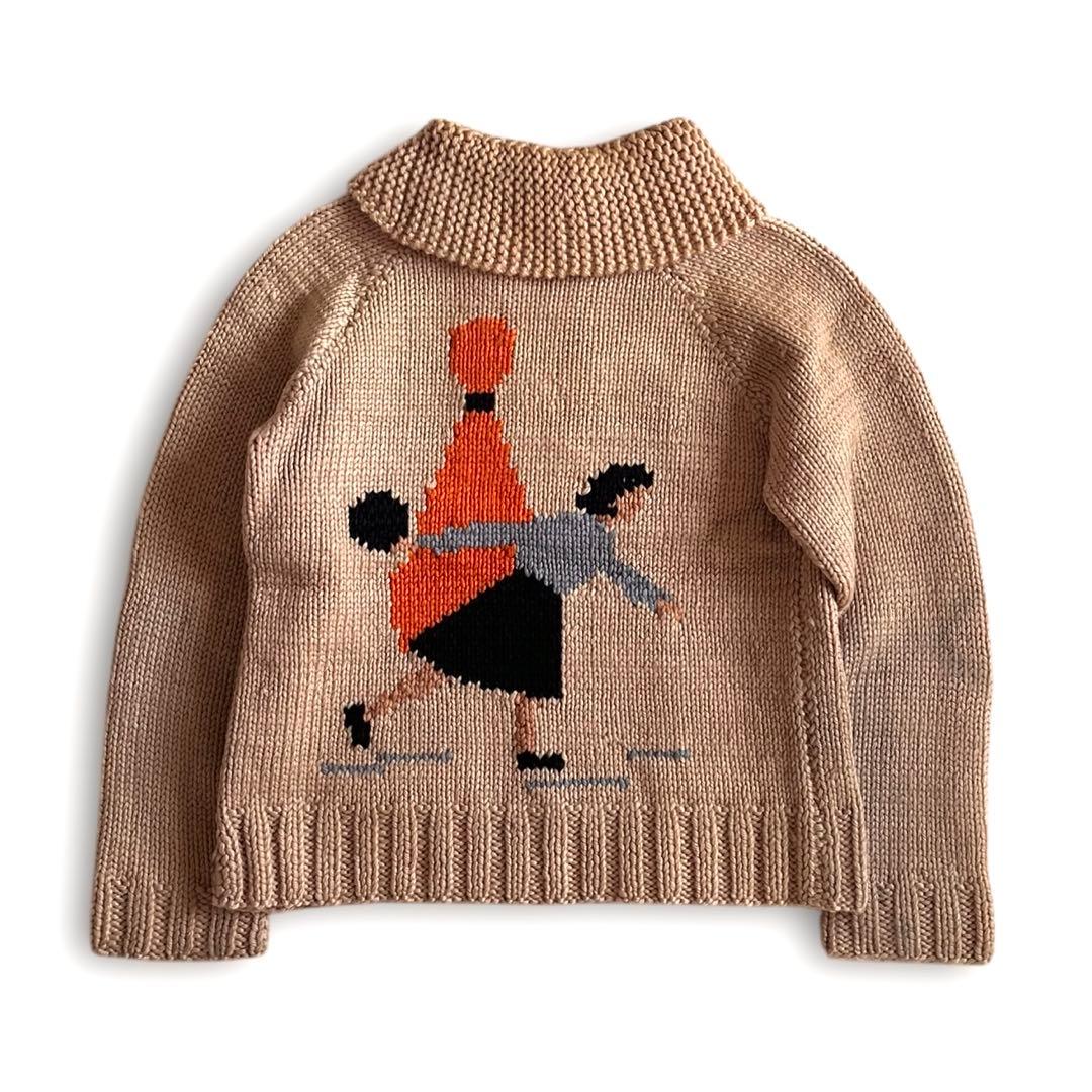 専用 50s ボーリング カウチン ニット セーター USA VINTAGE