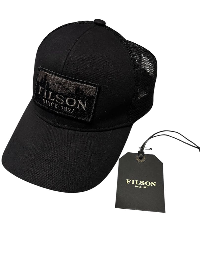 FILSON ブラック メッシュキャップ　Logger Mesh Cap タグ付