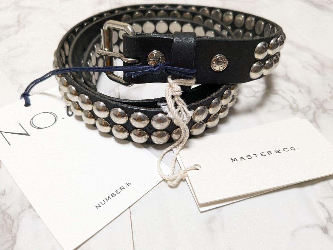 未使用　大草直子　amarc NO.b　マスターアンドコー　スタッズ　ベルト　黒