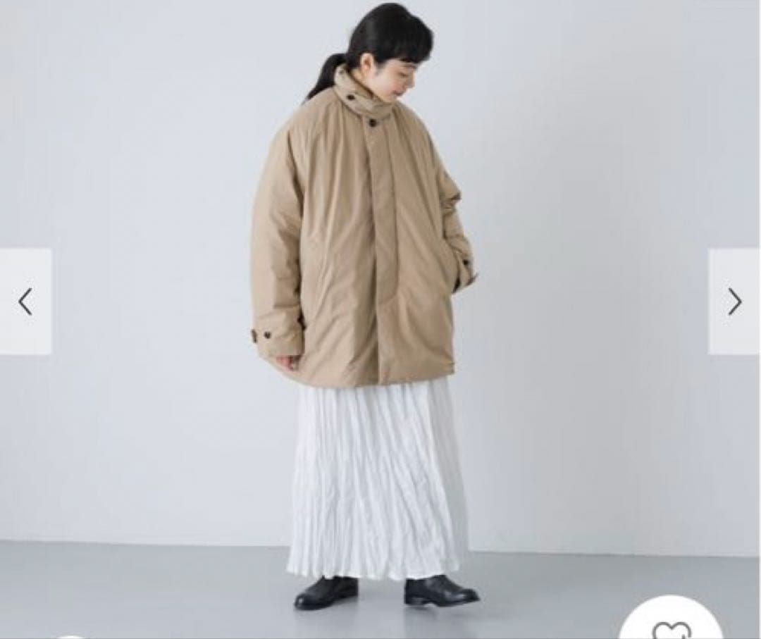 新品タグ付　かぐれ　コットンダウンジャケット　ベージュ　今季完売品　再お値下げ