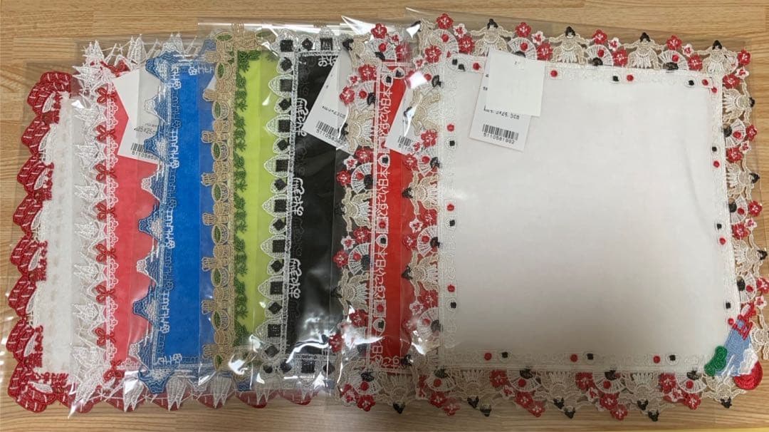 近沢レース　タオルハンカチ　和レース 7枚セット