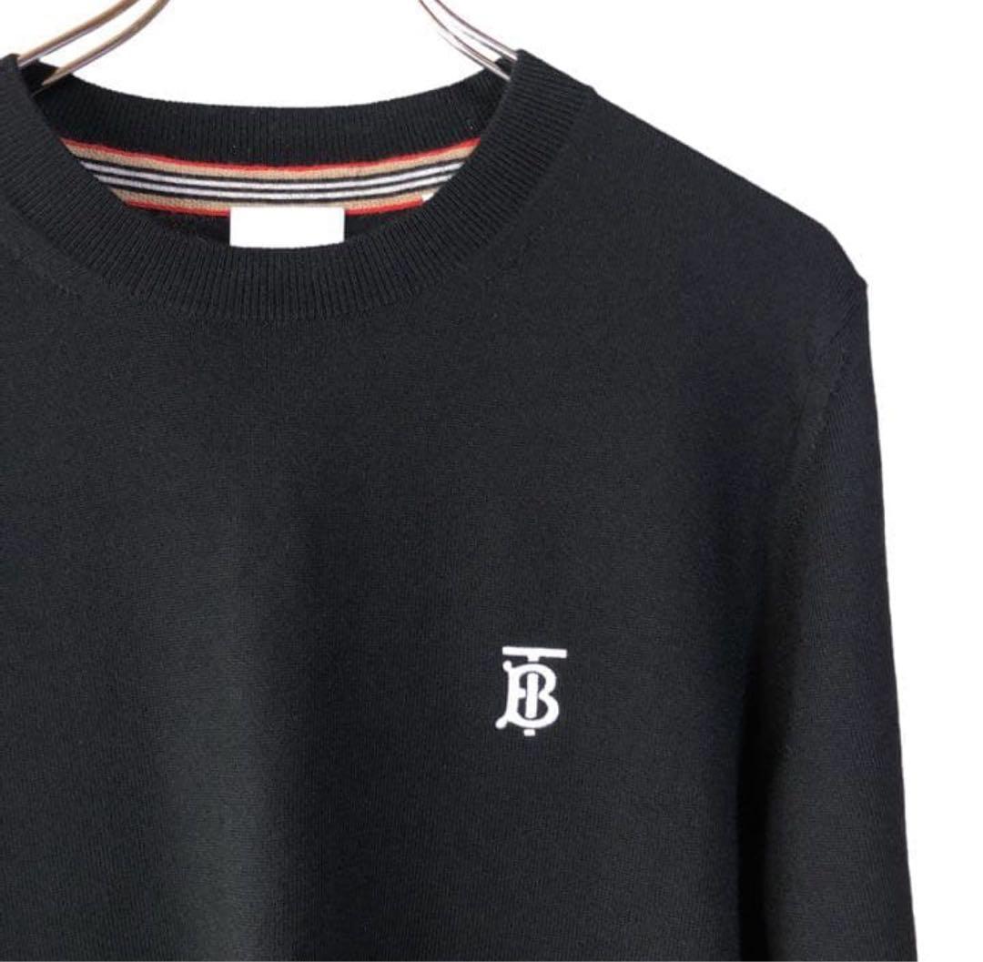 BURBERRY バーバリーロンドンイングランド　S ニット　ブラック　ウール