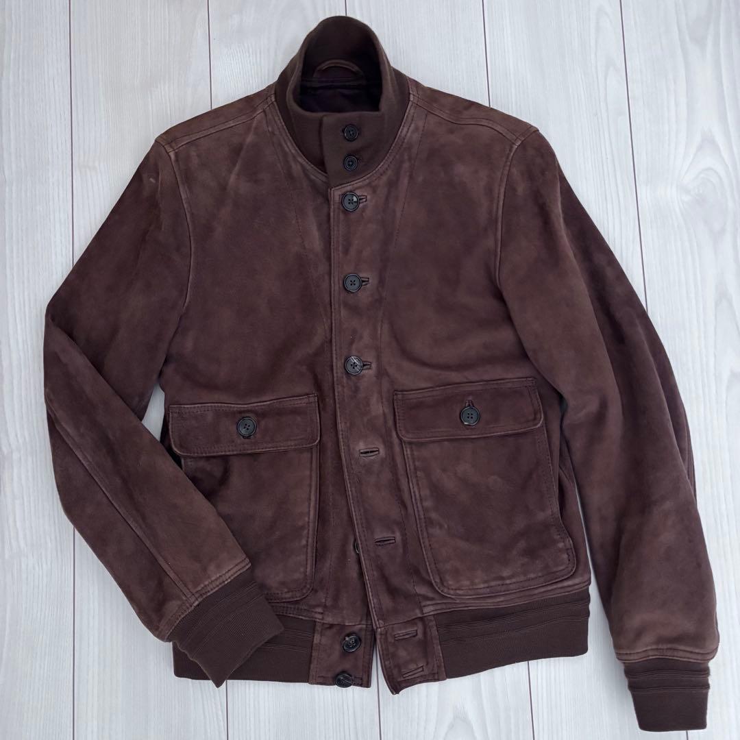 やぎ革　バルスター型　スエードジャケット
